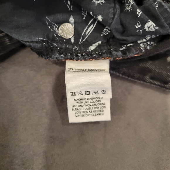 Free People We the Free High Rise Distressed Button Fly Ripped Jeans Sz 24 - Picture 10 of 10